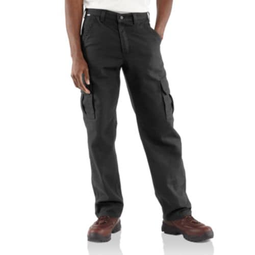 Carhartt Flame Resistant Canvas Cargo Pant in Black